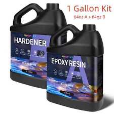 Crystal Clear Epoxy Resin 1 Gallon 128oz Kit - Fast Cure 1:1 AB Part Casting