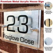 House Number Plaques Door Number Signs Personalised Name Plate Custom Street