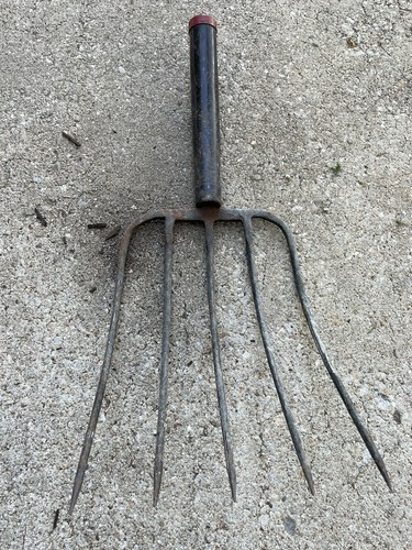 Vintage prong hay pitch fork - vintage,