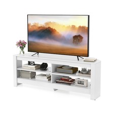 3-Tier Console Table Entertainment Center Corner TV Stand for Up to 60 Inch TV