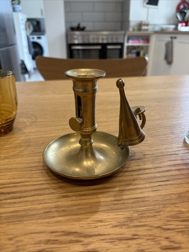 Antique brass chamberstick - antique,