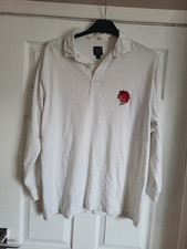 Vintage 90s England Long Sleeve Rugby Shirt White Size L CHAK Sports JCX