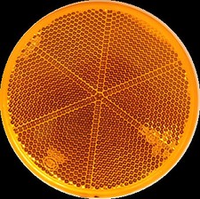 2x Self-Adhesive Amber Yellow Round Circular Trailer Caravan Reflectors 55mm UK