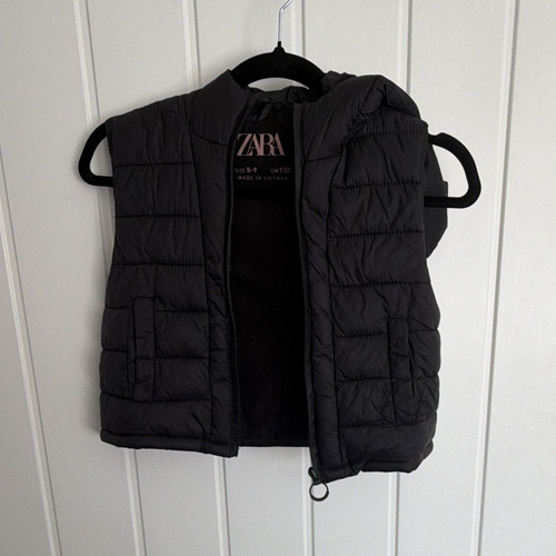 Zara girls black hooded - black, puffer