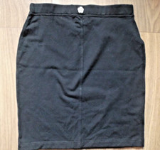 Mary Quant Vintage S 8-12 Lycra Black Mini Skirt 80's Prototype SEE MEASUREMENTS