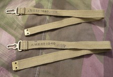 WW2 BRITISH 1940 PATT CAVALRY WEBBING EQUIPMENT STRAPS MECo UNISSUED PAIR