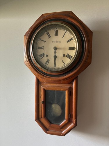 Antique seth thomas wall clock - antique,