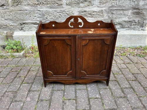 Edwardian carved cupboard - carved, /
