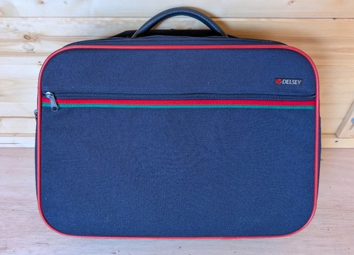 Vintage delsey navy travel - navy, &