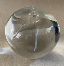 Vintage Clear Art Glass Apple