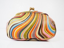 Paul Smith Swirl Leather Clasp Purse Multicoloured Stripe Clutch