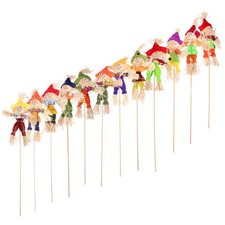12pcs Mini Scarecrow on Stick
