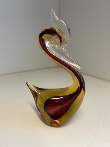 Murano vintage glass swan - murano,