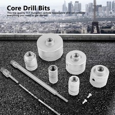 10Pieces TCT Core Drill Set Concrete Brick Cement Wall Drill Bit Hole Saw Cutter