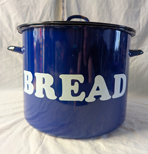 Blue white vintage enamel - white,