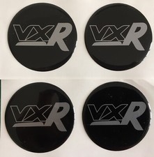 VXR ALLOY WHEEL CENTRE DOMED STICKERS X4 CORSA INSIGNIA ASTRA SILVER 60mm