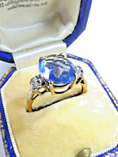 Exquisite Ladies 9ct Rose Gold Colour Change Fluorite & Zirc Ring Size O, 3.0g