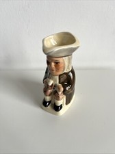 VINTAGE STAFFORDSHIRE TOBY JUG TONY WOOD  GENT PINT & PIPE BROWN COAT 7cms HIGH