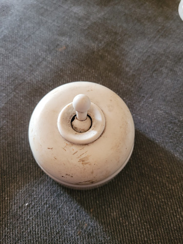 Crabtree ceramic and bakelite - ceramic,