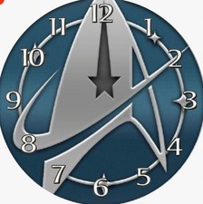 Star Trek Logo 2D Wall Clock 20x20cm Silent Wooden Clock Gift Home Decor 