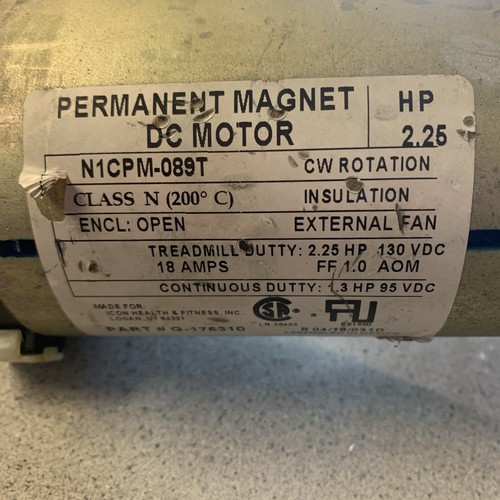Treadmill motor n1cpm - dc, n1cpm-089t