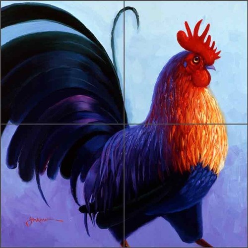 Rooster tile backsplash mikki - rooster,