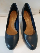 Clarks ladies Arista Abe navy leather court shoes size 4.5./37.5