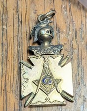 Vintage 1930's Masonic Grand Blue Lodge, watch fob / pendant 