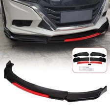 Black Red Front Bumper Lip