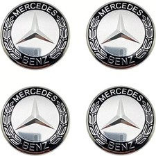4x Black Silver Mercedes Benz