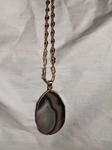 Brown gray agate - gray, slice
