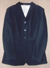 Ladies Black 100% Wool Shires Riding Hunt Coat 42" 107cm Outer Chest
