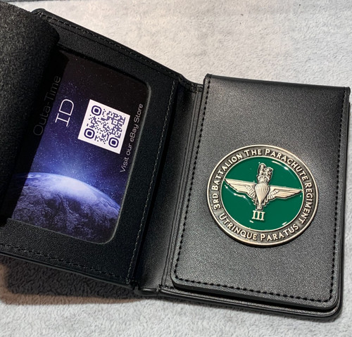 Leather card badge wallet - leather,