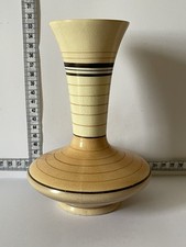 VINTAGE RETRO ART DECO EMPIRE SHELTON IVORY VASE HAND PAINTED MCM BRITISH 
