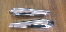 GENUINE TRIUMPH LEFT & RIGHT CHROMED EXHAUST SILENCER THRUXTON LIQUID COOLED