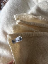 Vintage Cream Pure Wool Blanket
