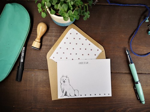 Pomeranian luxury notecards - pomeranian,