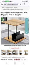 Wooden End Table With Magazine