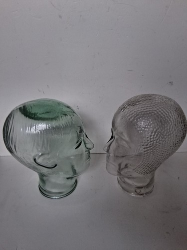 Vintage glass mannequin heads - vintage,