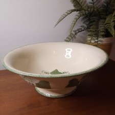 Poole Pottery Vineyard Large Pedestal Serving Fruit Bowl Dish Hand Painted Grape