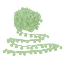 10 Yard x 1 Inch Pom Pom Ball Fringe Trim, Pompoms Trim Ribbon, Green