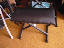 Piano Bench, Black, Metal, Unused