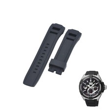 Velatura SNP101P2 22mm Black Rubber Watch Strap For Seiko