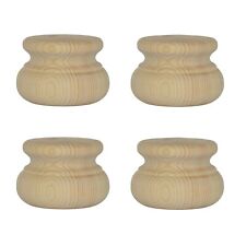 Bun Feet, Pine, PACK OF 4, 83mm Dia 56mm High Wood Wooden Furniture foot A4MB