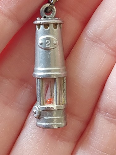 Vintage necklace miners lamp - vintage,