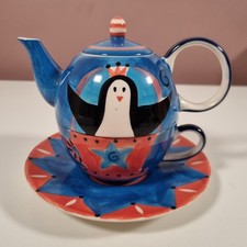 Whittard Of Chelsea Penguin Tea For One Set-Teapot Cup & Saucer 