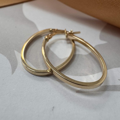 9ct gold lightweight - gold, oval