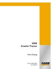 CASE 650G CRAWLER TRACTOR PARTS CATALOG