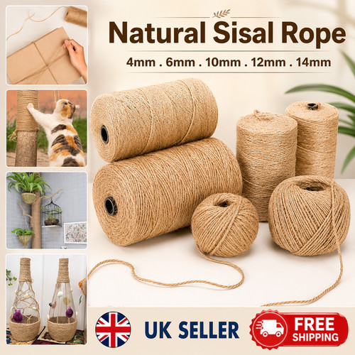 Natural sisal rope 4mm 6mm - natural,