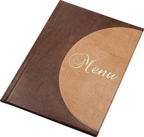 Leather menu holder - leather,